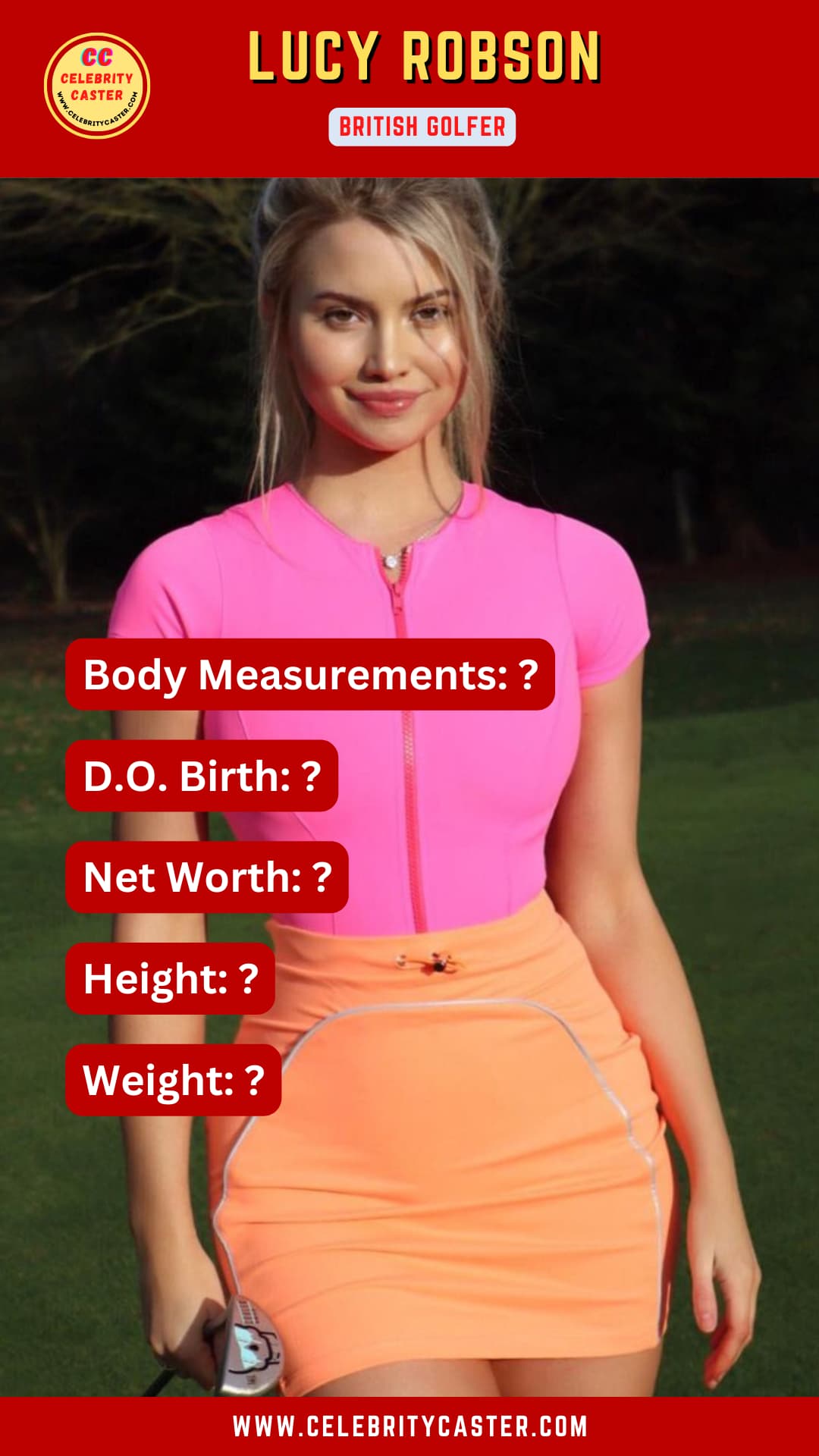 Here I am going to reveal a female golfer Lucy Robson height and other body measurements like Lucy Robson weight, Lucy Robson age and Lucy Robson Net Worth!
