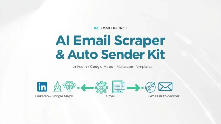 Automate lead generation & outreach with AI! Scrape emails from LinkedIn and Google Maps, then send personalized emails via Gmail—all with free tools. Just $6.49. Perfect for freelancers, coaches, and small businesses.